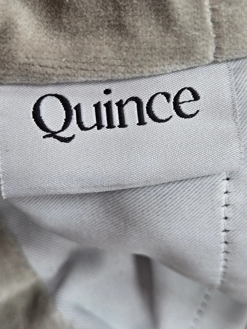 NWT QUINCE 1 48x108 Cotton Velvet True Blackout Curtain Light Grey 9781